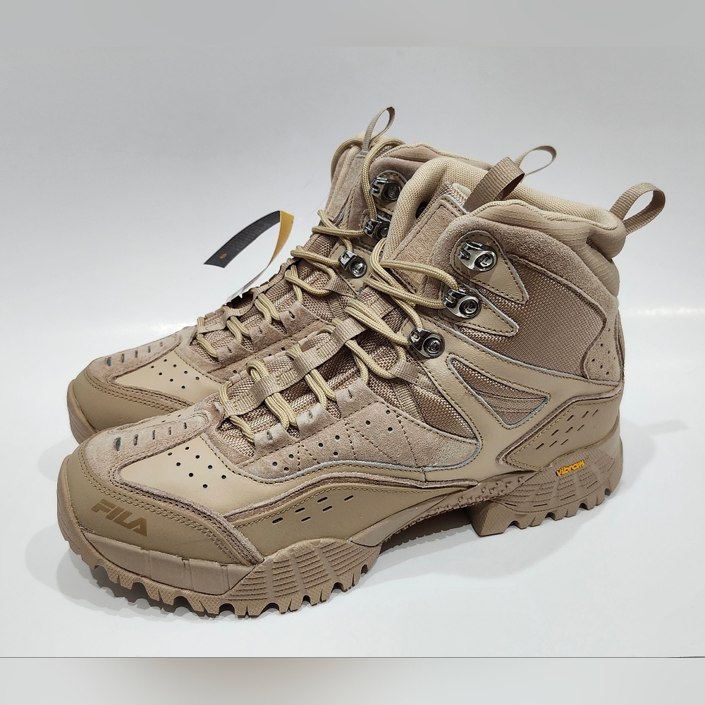 Fila Beige Armada Vibram Lace Up Hiking Boot 1JM01688-200 Men's Size 11 US NWT